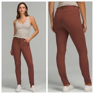 Lululemon City Sleek Pants Size 27 Slim Fit 5 Pocket High Rise Ancient Copper